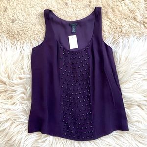 J.Crew Collection Crystal Plum Blouse Top